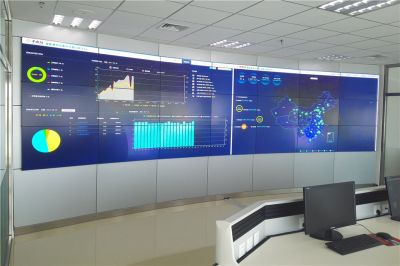 46寸高亮3.5mm液晶拼接屏(安裝地點：北京中海陽科技大廈）