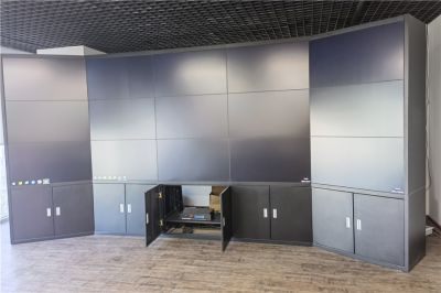 北京易電務公司展廳55寸3.5mm拼縫液晶拼接屏項目（安裝地點：北京易電務公司展廳）